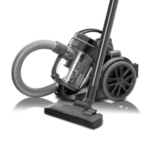Black+Decker 1400-Watt, 18 Kpa High Suction, 2.5L dustbowl Bagless Multicyclonic Vacuum Cleaner with 6 stage Filteration (Black), VM1480-B5