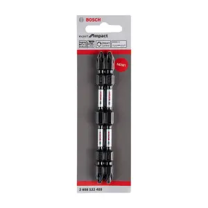 Bosch PH2 x 110 mm Length Double Ended Impact Screwdriver Bits (Pack of 2 Pcs), 2 608 522 409