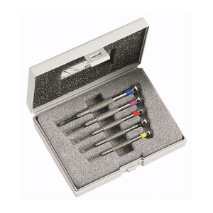 Facom 5 Pcs Watchmaker Screwdriver Set For Slotted Head Screws, HB.1B