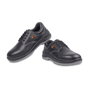 Tagra Low Ankle Double Density Buff Barton Leather Safety Shoes - Steel Toe (Black), Molten Lo B