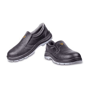 Tagra Low Ankle Double Density Buff Barton Drilex Leather Safety Shoes - Steel Toe (Black), Delight Lo