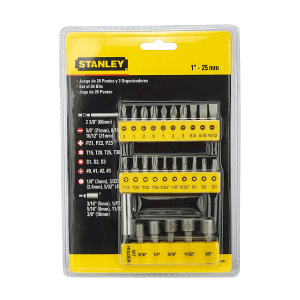 Stanley 26 Pcs Insert Bit Chrome-Vanadium Screwdriver Set, 68-071-23