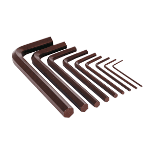 Taparia 9 Pcs (1.5 mm - 10 mm) Allen Key Sets, Brown Finish, AKM 9