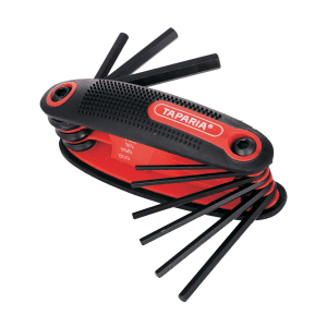Taparia 9 Pcs (5/64 inch - 1/4 inch) Folding Hex Allen Key Sets, KFI 9