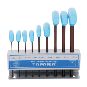 Taparia 9 Pcs (1.5 mm - 10 mm) T-Handle Allen Key Sets, TAKM 9