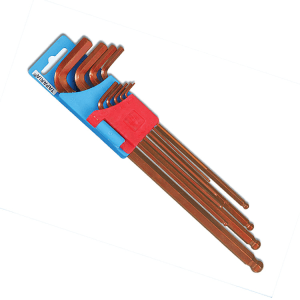 Taparia 9 Pcs (1.5 mm - 10 mm) Allen Key Extra Long Ball Point Set, KBHM 9X