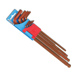 Taparia 10 Pcs (1/16 inch - 3/8 inch) Allen Key Extra Long Ball Point Set, KBHI 10X