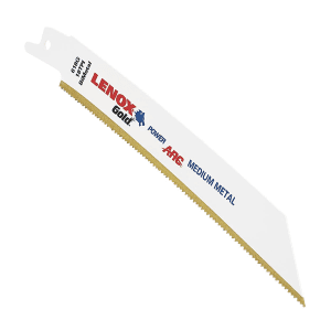 Lenox 152 mm / 6 Inch Gold Power Arc Curved Metal Reciprocating Saw Blades (18 TPI) (Pack of 5 Pcs), 21069618GR