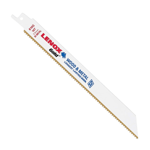 Lenox 200 mm / 8 Inch Gold Reciprocating Saw Blades (10 TPI) (Pack of 5 Pcs), 1920423