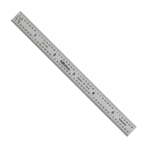 Mitutoyo 150 mm / 6 inch Fully-Flexible Steel Ruler (1/32 & 1/64 inch Graduation), 182-205