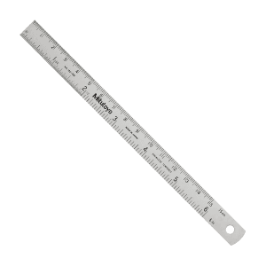 Mitutoyo 150 mm / 6 inch Semi-Flexible Steel Ruler, 182-302