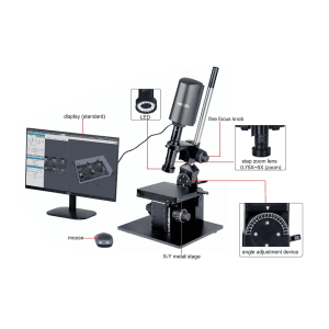 Insize 100X - 750X Large Depth of Field 3D Measuring Microscope, 5324-K220