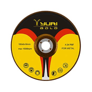 Yuri Gold 102 x 3 x 16 mm WA36 D.C Grinding Wheel (Pack Of 25 Pcs)