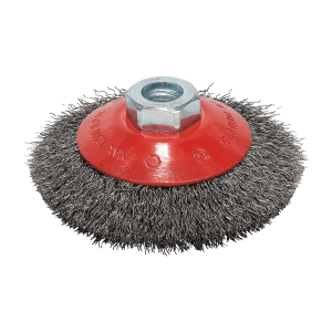 Bosch 100 mm Dia. Tapered Brushes For Angle Grinders Crimped Wire, 2 608 622 057