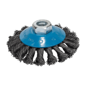 Bosch 100 mm Dia. Tapered Brushes For Angle Grinders Knotted Wire, 2 608 622 011