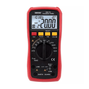 Kusam-Meco 1000V / 20GOhms Digital Insulation Resistance Tester with PI & DAR Measurement, KM 372