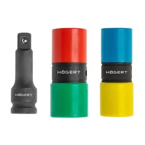 Hogert Double-Sided Impact Socket Set (1/2 inch hex Drive), HT4R006