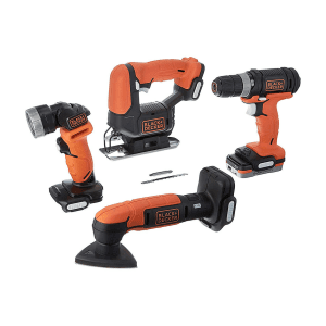 Black+Decker 12V Cordless GoPak Combo Kit (Pack Of 4 Pcs), BDCK502C1-B5