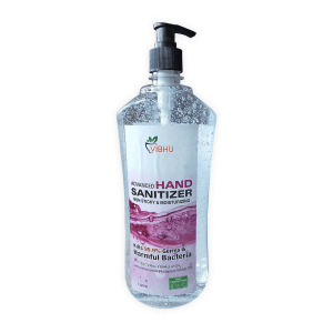 Vibhu's 1000 ml Antibacterial Hand Gel Sanitizer with Lemon Extract (Pump)