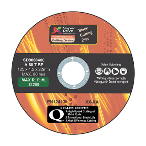 JK 125 x 1.2 x 22 mm Black Cutting Disc For Metal (Pack of 25 Pcs), SD9060400