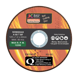 JK 125 x 1.2 x 22 mm Red Cutting Disc For Metal (Pack of 25 Pcs), SD9060444