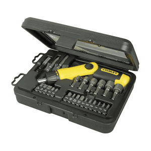 Stanley 25 Pcs Pistol Grip Ratcheting Screwdriver Set, 0-63-022