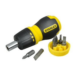 Stanley 6 Pcs Stubby Multi - Bit Ratcheting Screwdriver Set, 0-66-358