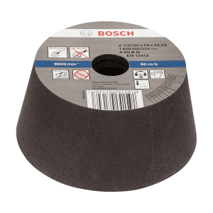 Bosch 110 mm / 60 Grit Conical Cup Wheel (Metal & Cast Iron), 1 608 600 234