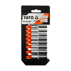 Yato 8 Pcs 1/4 Inch Sq. Drive Socket Set, YT-14431