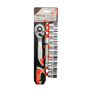 Yato 12 Pcs 1/2 Inch Sq. Drive Socket Set, YT-38821