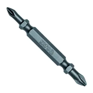 Yato PH1 x PH2 (Size) x 65 mm (Length) Phillips Double End Screwdriver Bits (Pack of 50 Pcs), YT-7883