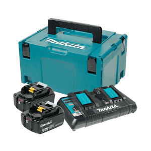 Makita MKP3PG182 Power Source Kit With 2x 6.0 AH Batteries & 1x Charger & 1x Makpac Case, 191K39-1