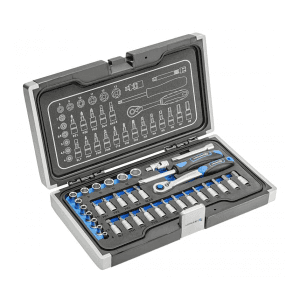 Hogert 34 Pcs 1/4 Inch Sq. Drive Socket Set, HT1R464