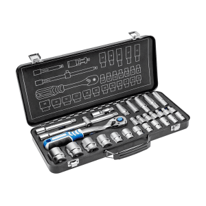 Hogert 29 Pcs 1/2 Inch Sq. Drive Socket Set, HT1R480