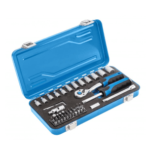 Hogert 53 Pcs 1/4 Inch Sq. Drive Socket Set, HT1R485