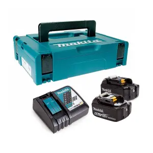 Makita MKP1RT182 Power Source Kit With 2x 5.0 AH Batteries & 1x Charger & 1x Makpac Case, 191A71-5