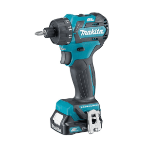 Makita 12V max CXT BL Cordless 6.35 mm (1/4") Drill Driver with Rapid Charger & 2 Pcs 12V Max 1.5Ah Batteries, DF032DWYE