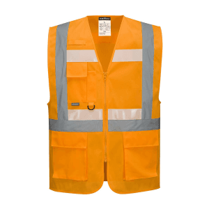Portwest Glowtex Ezee Zip Executive Vest (Small), G456ORRS             