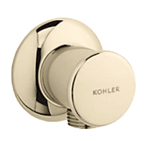 Kohler Complementary Round Wall Mount Supply Elbow In French Gold Finish, K-16381IN-AF