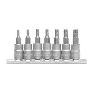 Yato 7 Pcs 1/4 Inch Sq. Drive Torx Socket Bit Set, YT-0461