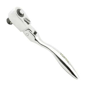 Toptul 1/4 Inch Sq. Drive Flexible Head Mini Reversible Ratchet with Quick Release, CHKU0811