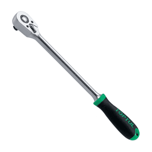 Toptul 1/4 Inch Sq. Drive Extra Long Reversible Ratchet Handle with Quick Release, CJCK0819