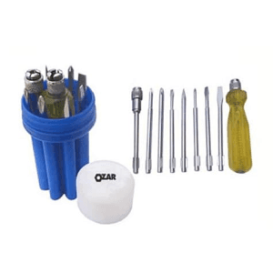 Ozar 9 Pcs Screw Driver Set with Neon Bulbs, ASS-8584