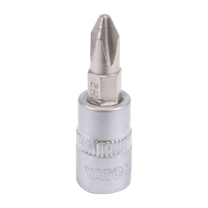 Yato PH2, 1/4 Inch Sq. Drive Phillips Bit Sockets, YT-04412
