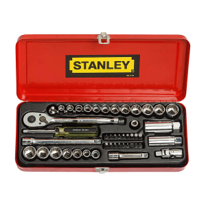 Stanley 46 Pcs 1/4 & 3/8 inch Sq. Drive Socket & Bit Set, 89-516