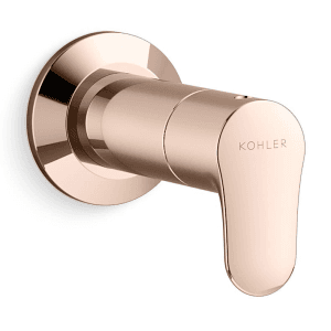 Kohler July In-Line Stop Valve Trim In Brushed Rose Gold Finish (Both G13 mm & G19 mm), K-16087IN-4-BRD