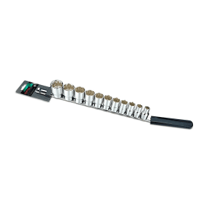 Toptul 11 Pcs 1/2 Inch Sq. Drive 12PT Socket Rail Set - SAE, GBAQ1102