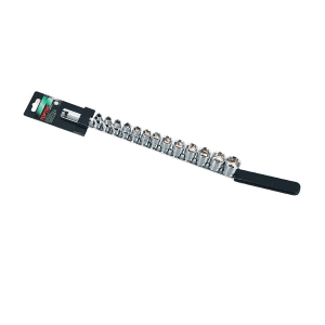 Toptul 13 Pcs 3/8 Inch Sq. Drive 6PT Socket Rail Set - Metric, GAAQ1302