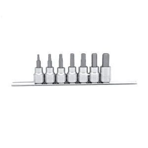 Toptul 7 Pcs 3/8 Inch Sq. Drive Hex Bit Socket Rail Set, GAAG0702