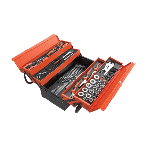 Groz 64 Pcs / 18 Inch / 5 Tray Cantilever Tool Box With Tools, MTB/5/64/AU